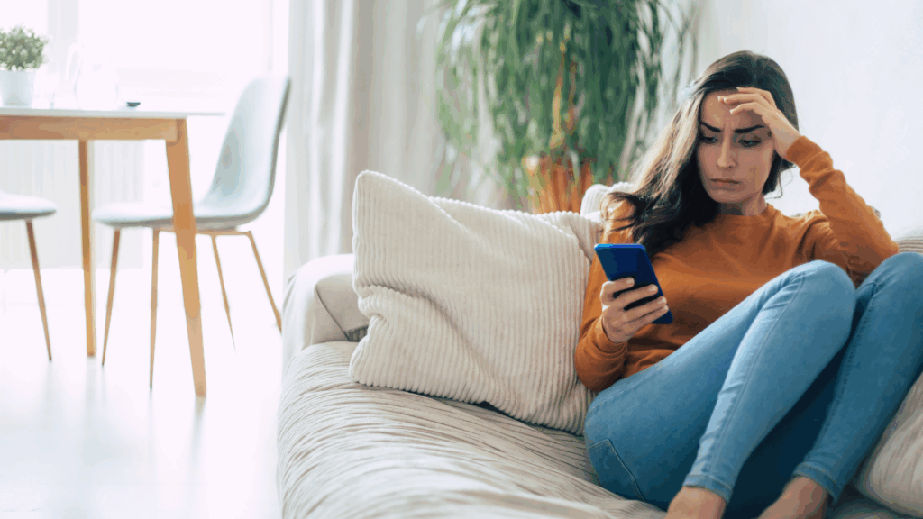 Woman looking insecure because of comparison:  From Comparison to Clarity: Owning Your Unique Path - The Kristi Jones Show 