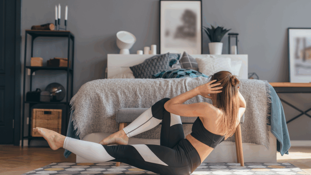 woman finishing a workout to keep the momentum going, The power of emotional momentum, The Kristi Jones Show Podcast