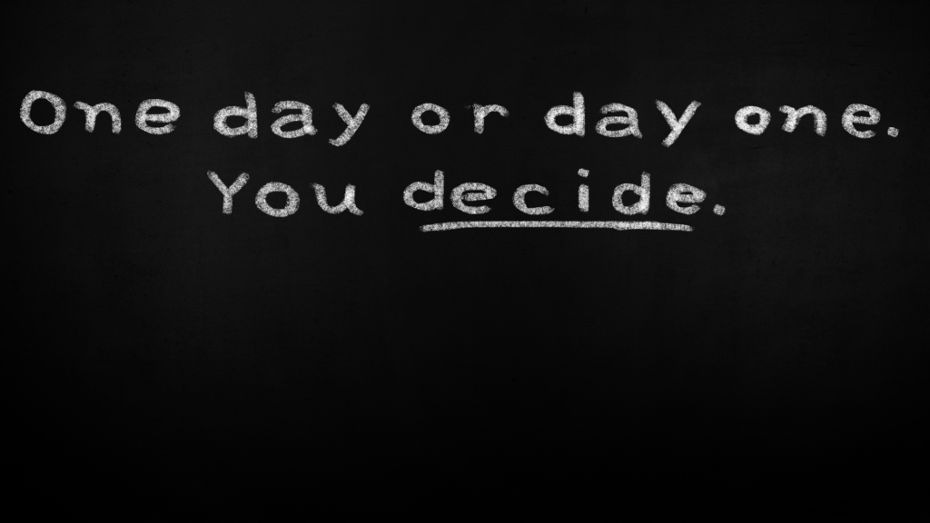 One Day or Day 1 Sign - The Kristi Jones Show Podcast